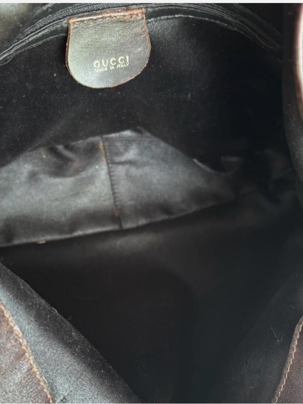 AUTHENTIC GUCCI HOBO BAG IF GODIVA MADE HANDBAGS THIS IS DARK CHOCOLATE. - Picture 6 of 8